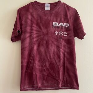 Bad Omens Official Tour Merch, Tie Dye Burgundy Style, Unisex Size S